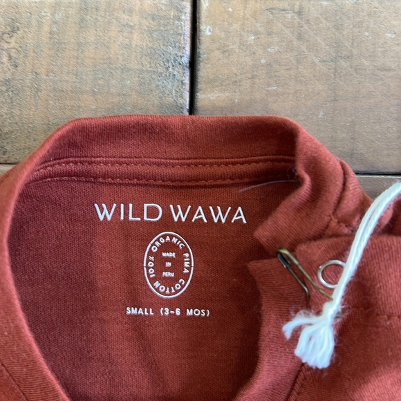 Wild Wawa rust long sleeve pocket tee nwt - Picture 3 of 5